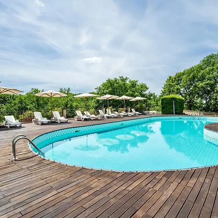 Aparthotel Surrounded By Greenery With Swimming Pool In